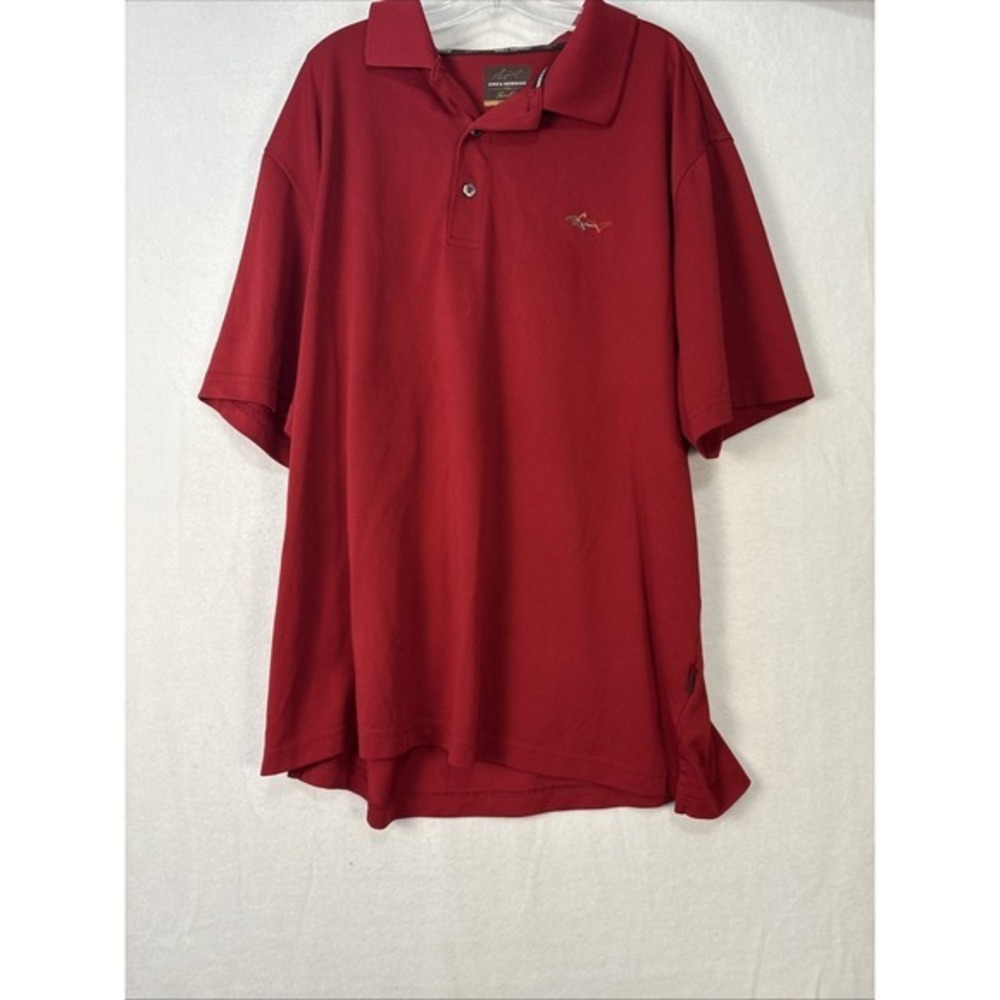 Greg Norman Play‎ Dry Red Golf Polo Shirt Men's Size L K1286